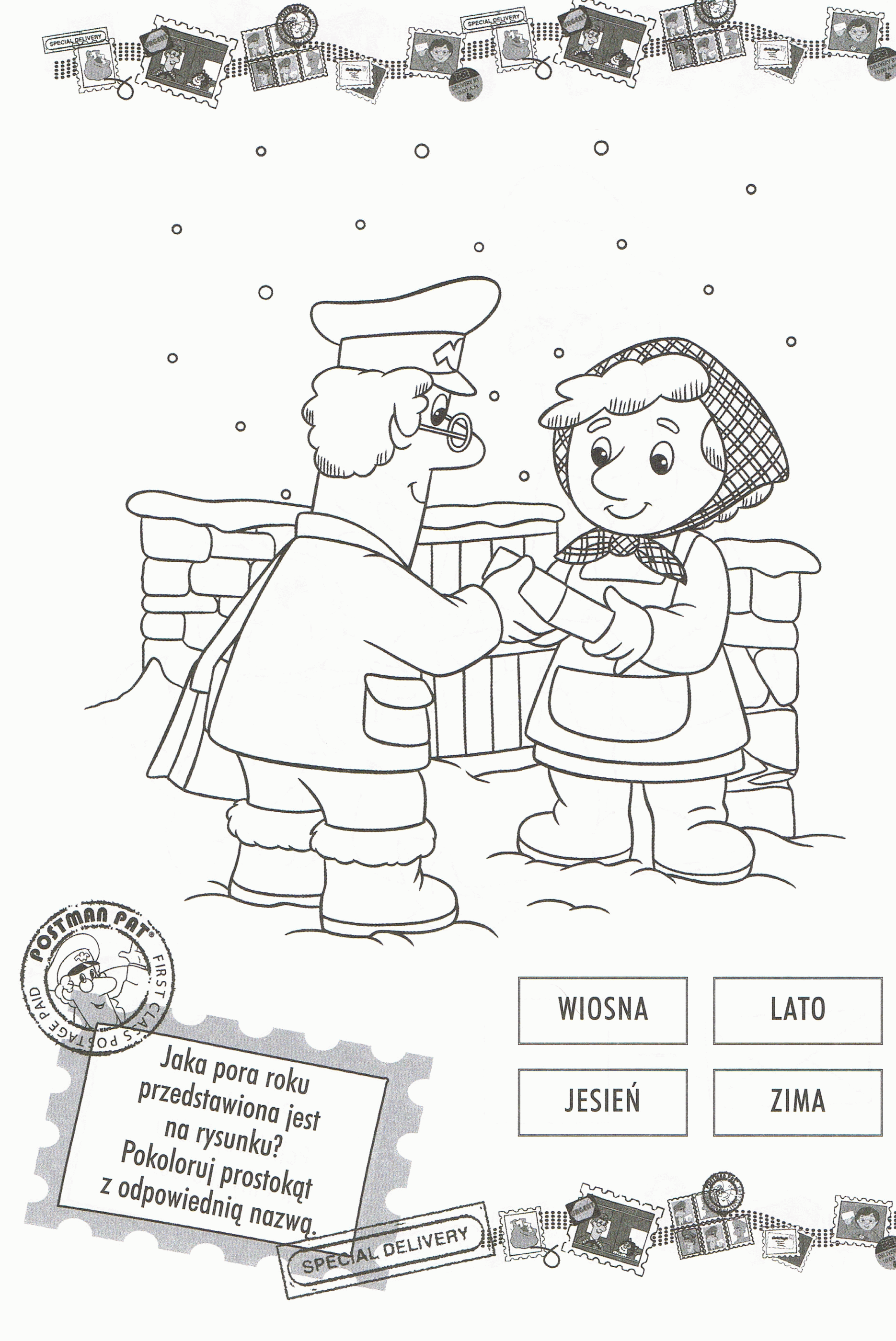 Listonosz Pat kolorowanki